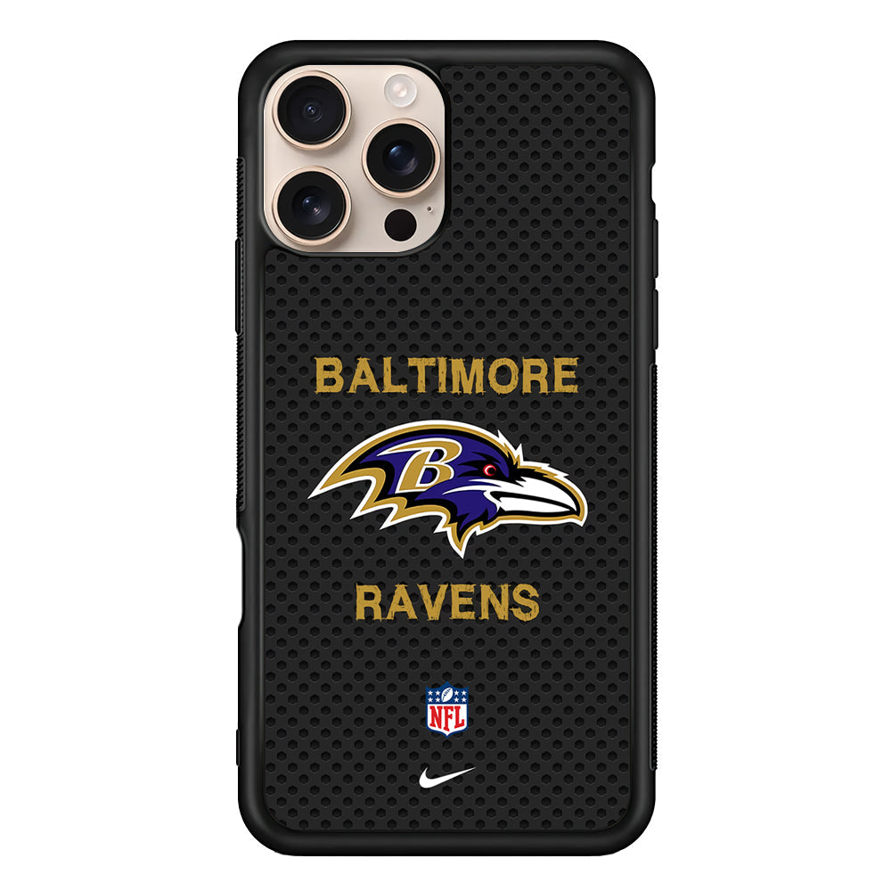 NFL Baltimore Ravens Black Nike iPhone 16 Pro Max Case - Altracase