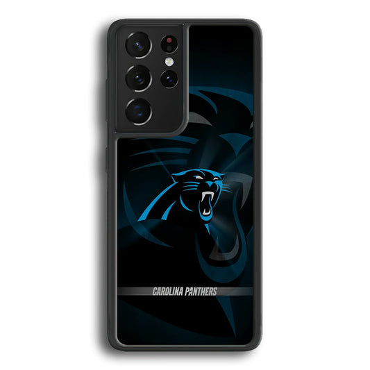 NFL Carolina Panthers 001 Samsung Galaxy S23 Ultra Case-Phone Case-Rubber Black (2D Case)-Altracase