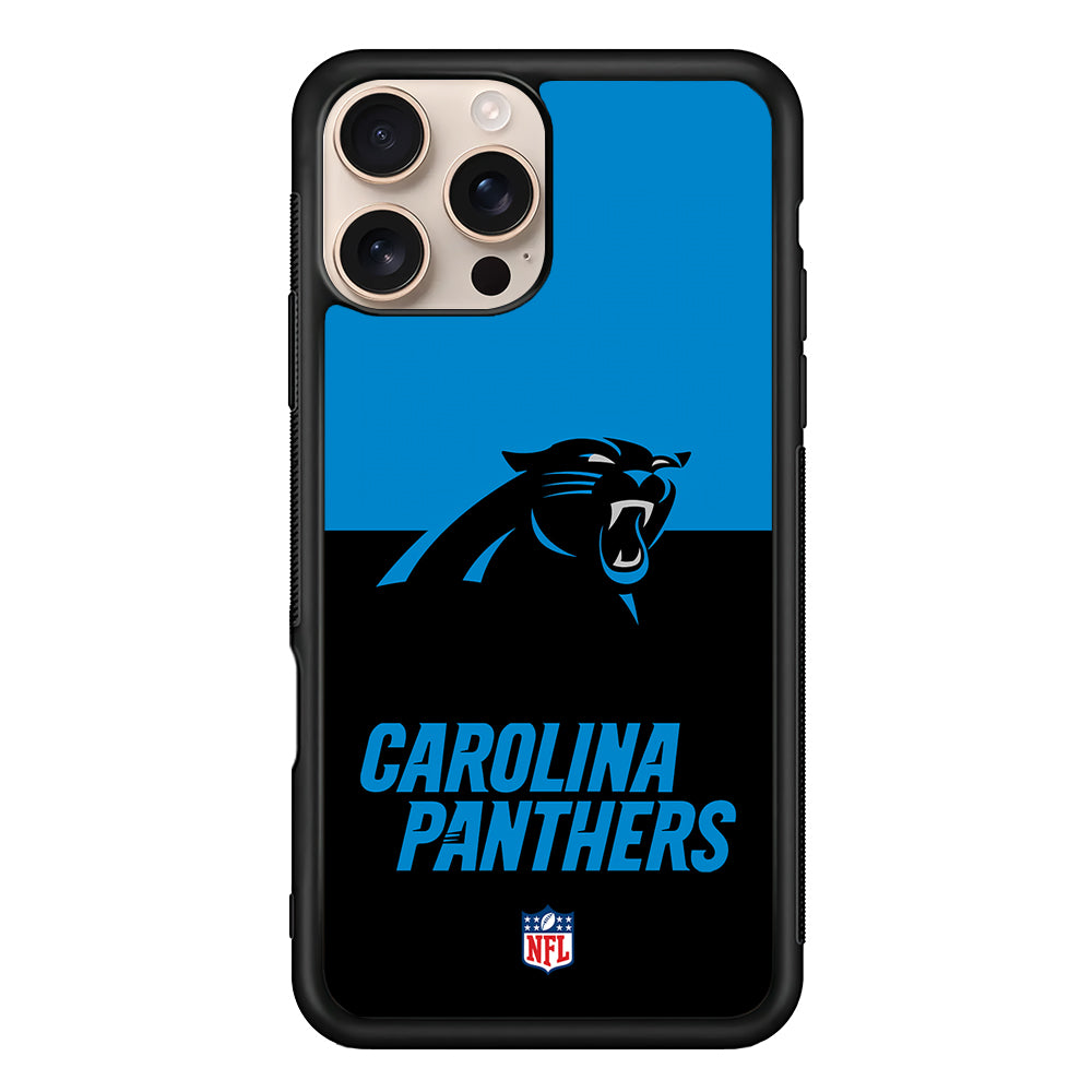 NFL Carolina Panthers Black Blue iPhone 16 Pro Max Case - Altracase