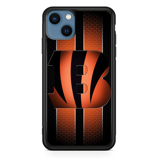 NFL Cincinnati Bengals 001 iPhone 14 Plus Case-Phone Case-Rubber Black (2D Case)-Altracase