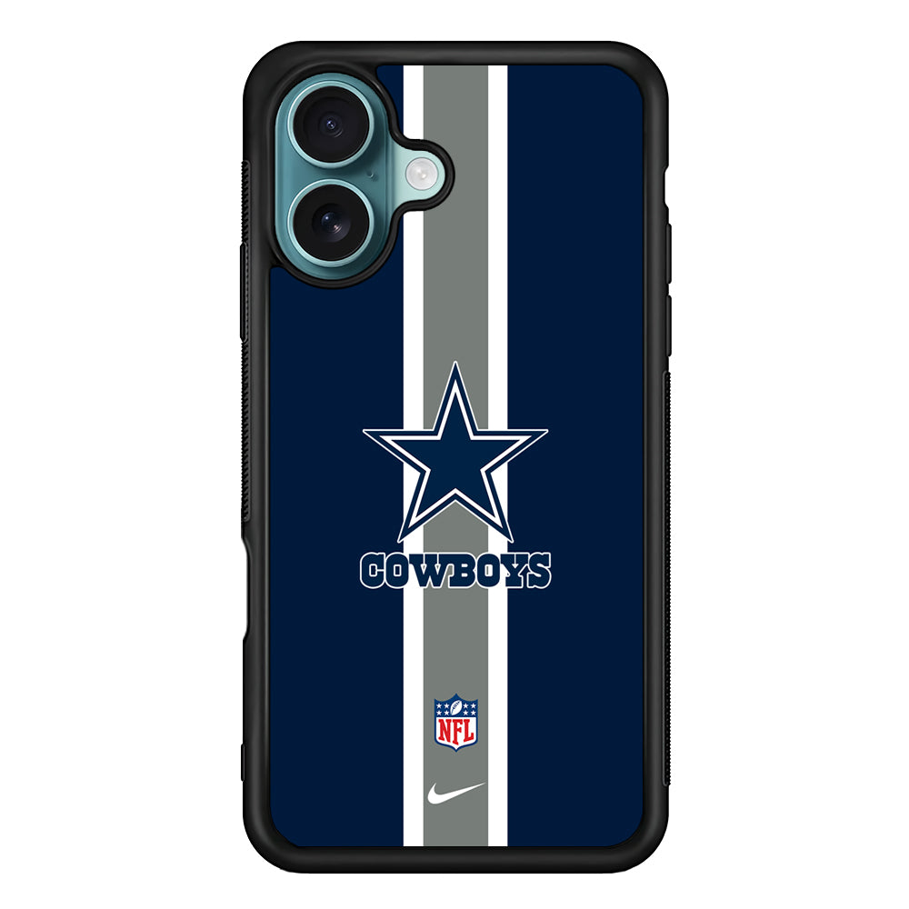 NFL Dallas Cowboys Stripe Nike iPhone 16 Plus Case - Altracase