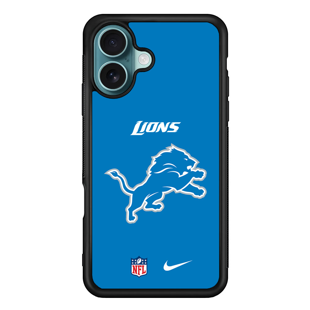 NFL Detroit Lions Blue Nike iPhone 16 Case - Altracase