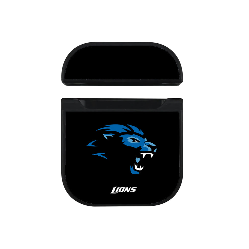 NFL Detroit Lions Iconic Apple AirPods Case-AirPod Case-Black-Altracase