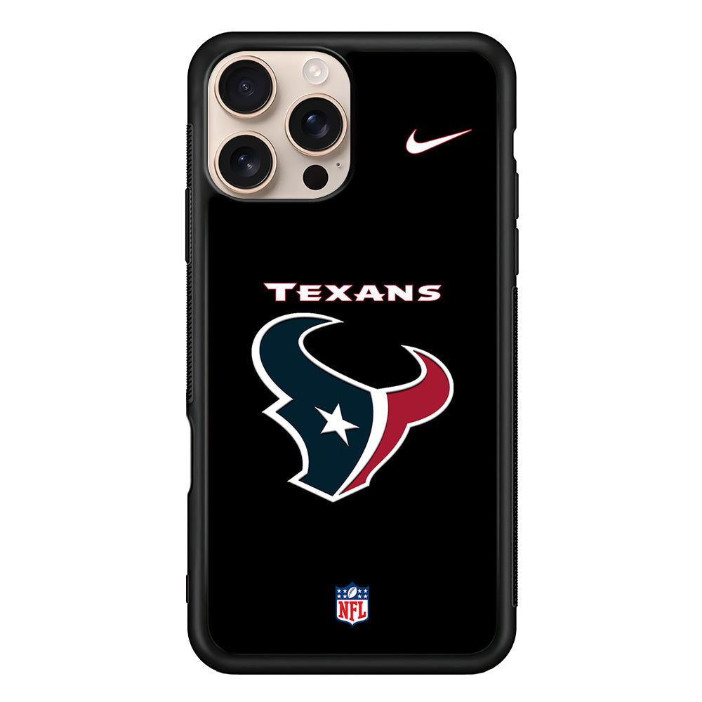 NFL Houston Texans Black Nike iPhone 16 Pro Max Case - Altracase