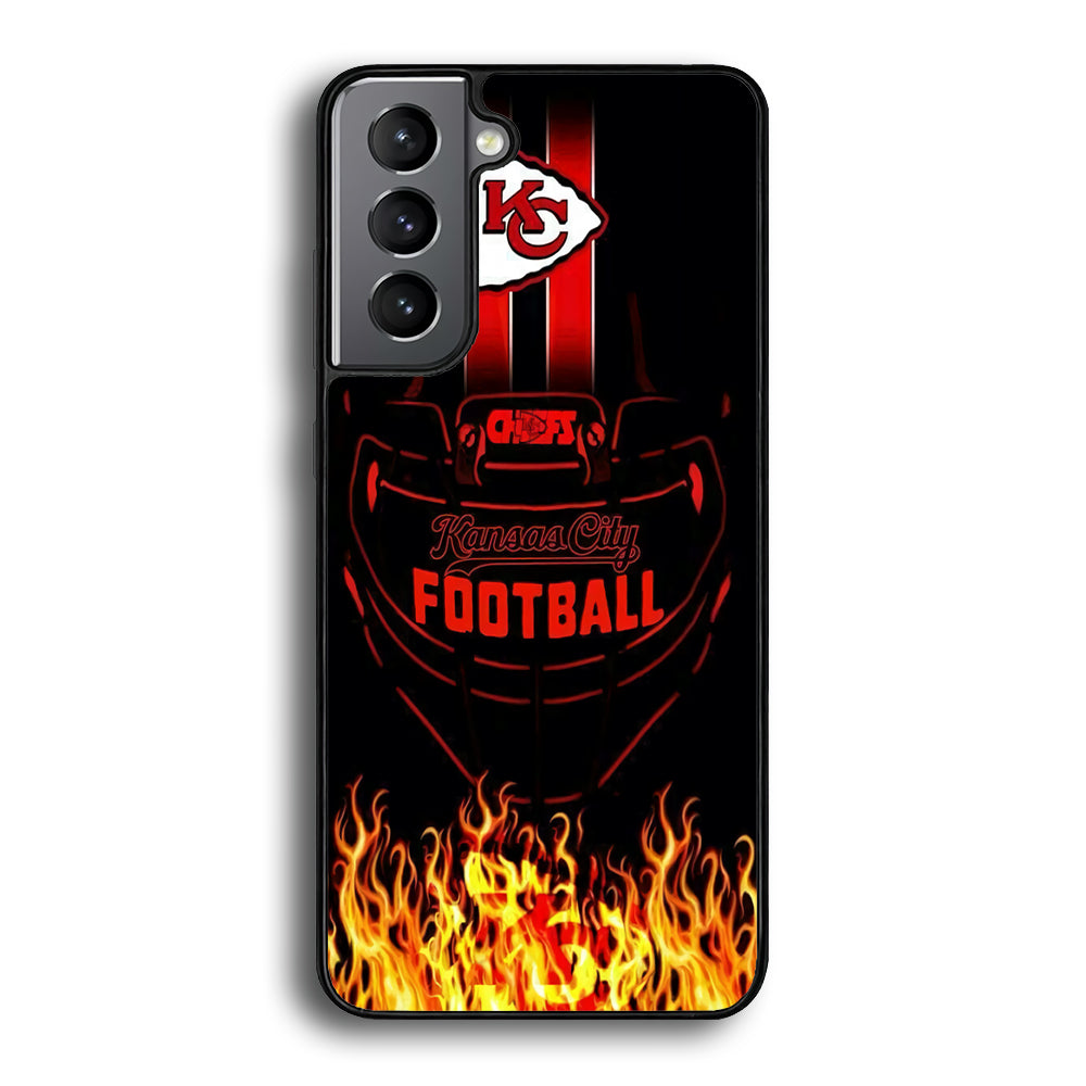 NFL Kansas City Chiefs 001 Samsung Galaxy S22 Plus Case-Phone Case-Rubber Black (2D Case)-Altracase