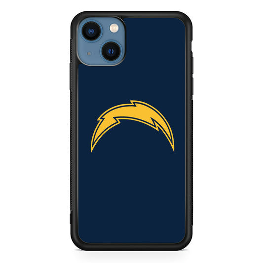 NFL Los Angeles Chargers 001 iPhone 14 Plus Case-Phone Case-Rubber Black (2D Case)-Altracase
