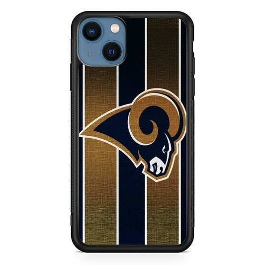 NFL Los Angeles Rams 001 iPhone 14 Plus Case-Phone Case-Rubber Black (2D Case)-Altracase