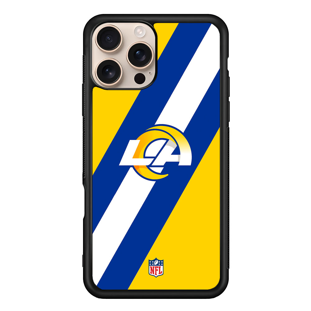 NFL Los Angeles Rams Stripe iPhone 16 Pro Case - Altracase