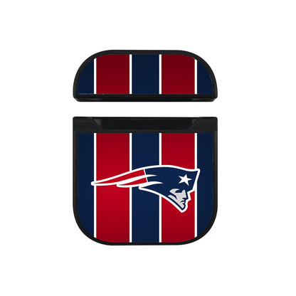 NFL New England Patriots Flag Line Apple AirPods Case-AirPod Case-Black-Altracase