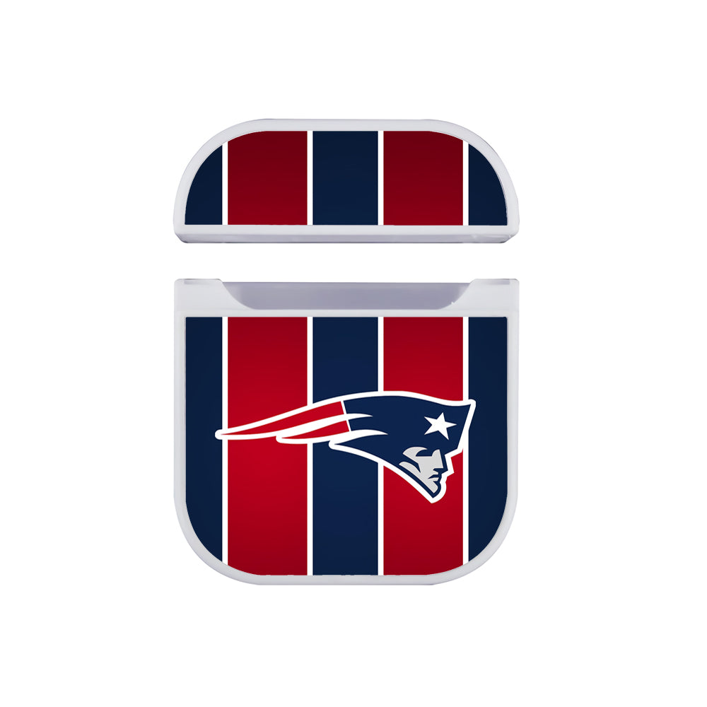 NFL New England Patriots Flag Line Apple AirPods Case-AirPod Case-White-Altracase