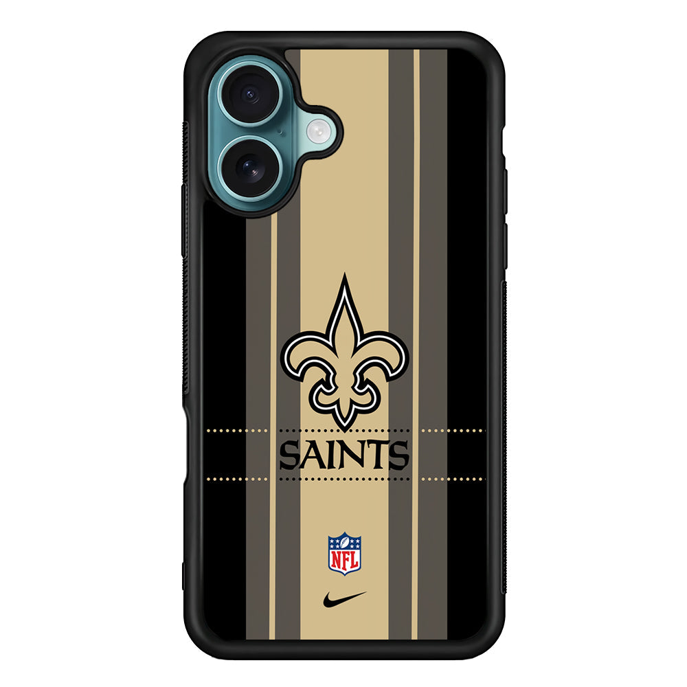 NFL New Orleans Saints Stripe Nike iPhone 16 Plus Case - Altracase