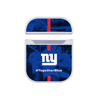 NFL New York Giants Blue Apple AirPods Case-AirPod Case-White-Altracase