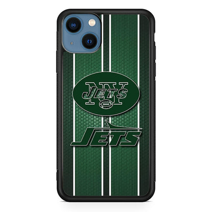 NFL New York Jets 001 iPhone 14 Case-Phone Case-Rubber Black (2D Case)-Altracase