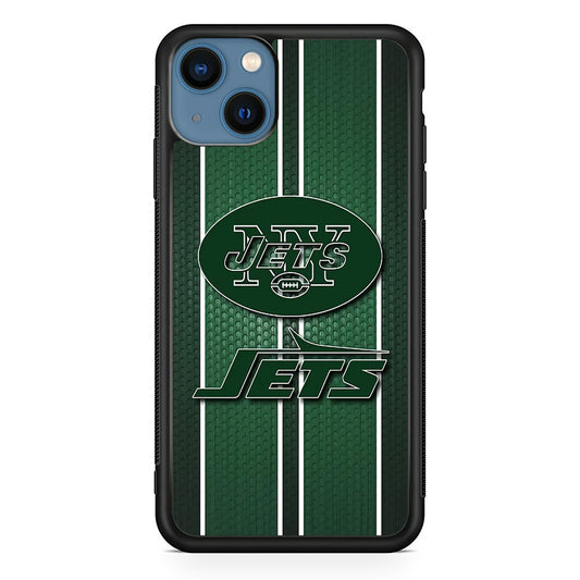 NFL New York Jets 001 iPhone 14 Plus Case-Phone Case-Rubber Black (2D Case)-Altracase