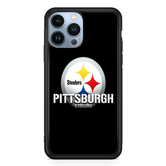 NFL Pittsburgh Steelers 001 iPhone 14 Pro Max Case-Phone Case-Rubber Black (2D Case)-Altracase
