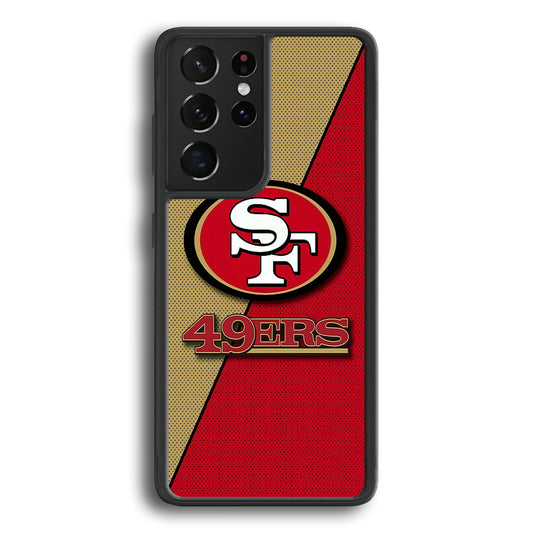NFL San Francisco 49ers 001 Samsung Galaxy S21 Ultra Case-Phone Case-Rubber Black (2D Case)-Altracase