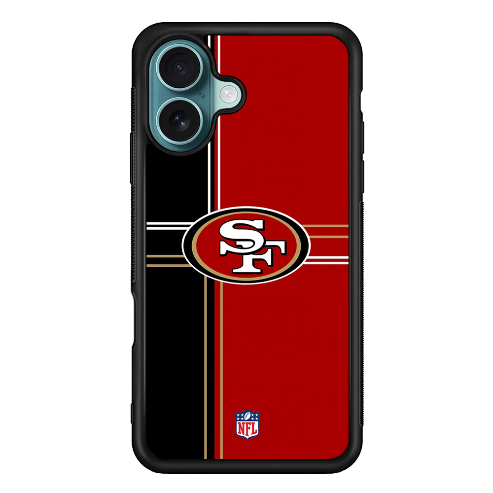 NFL San Francisco 49ers Red Black iPhone 16 Case - Altracase