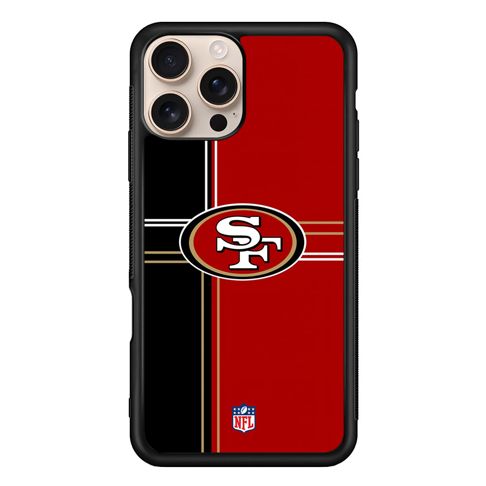 NFL San Francisco 49ers Red Black iPhone 16 Pro Case - Altracase