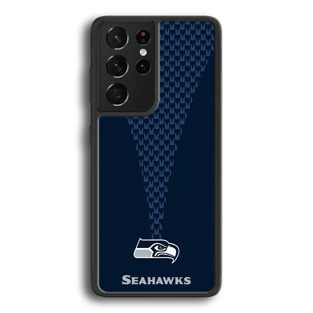 NFL Seattle Seahawks 001 Samsung Galaxy S21 Ultra Case-Phone Case-Rubber Black (2D Case)-Altracase