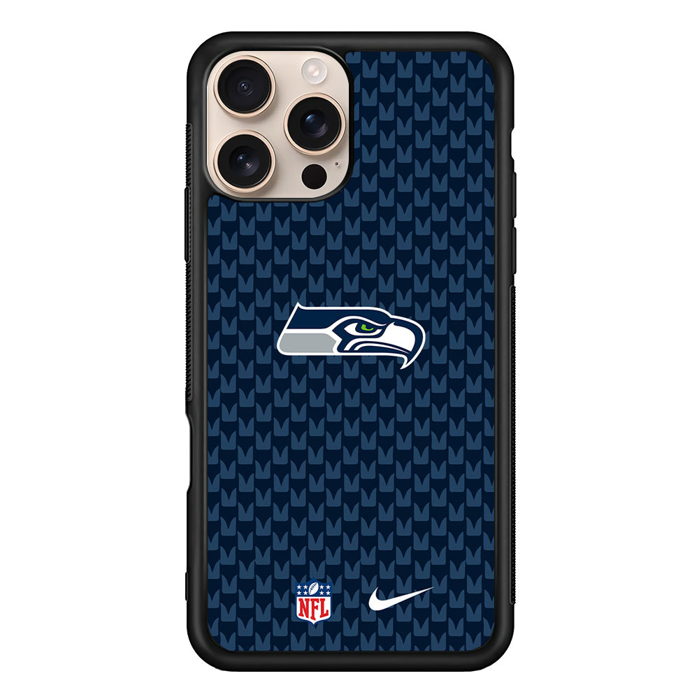 NFL Seattle Seahawks Pattern Nike iPhone 16 Pro Max Case - Altracase