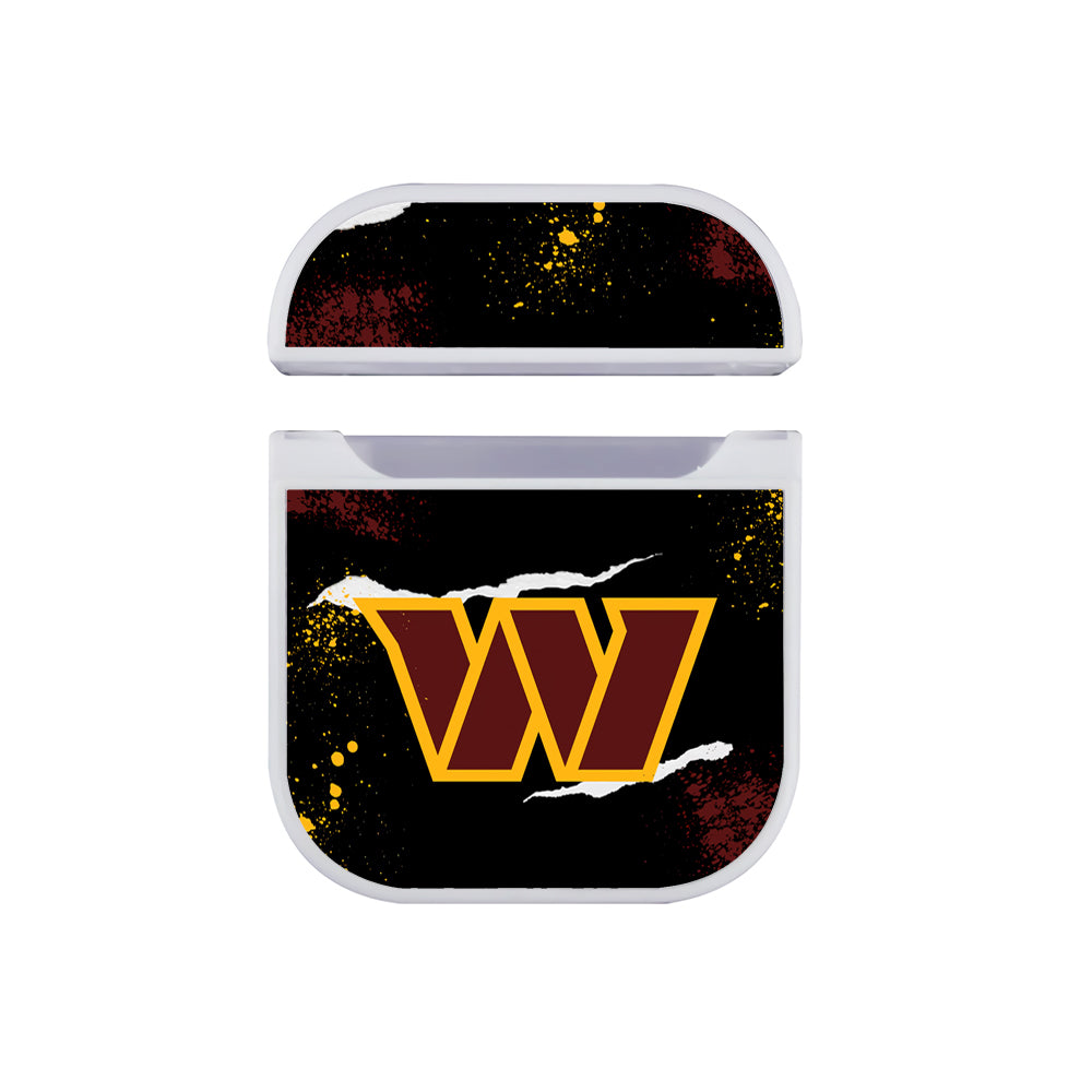 NFL Washington Commanders Splash Apple AirPods Case-AirPod Case-White-Altracase
