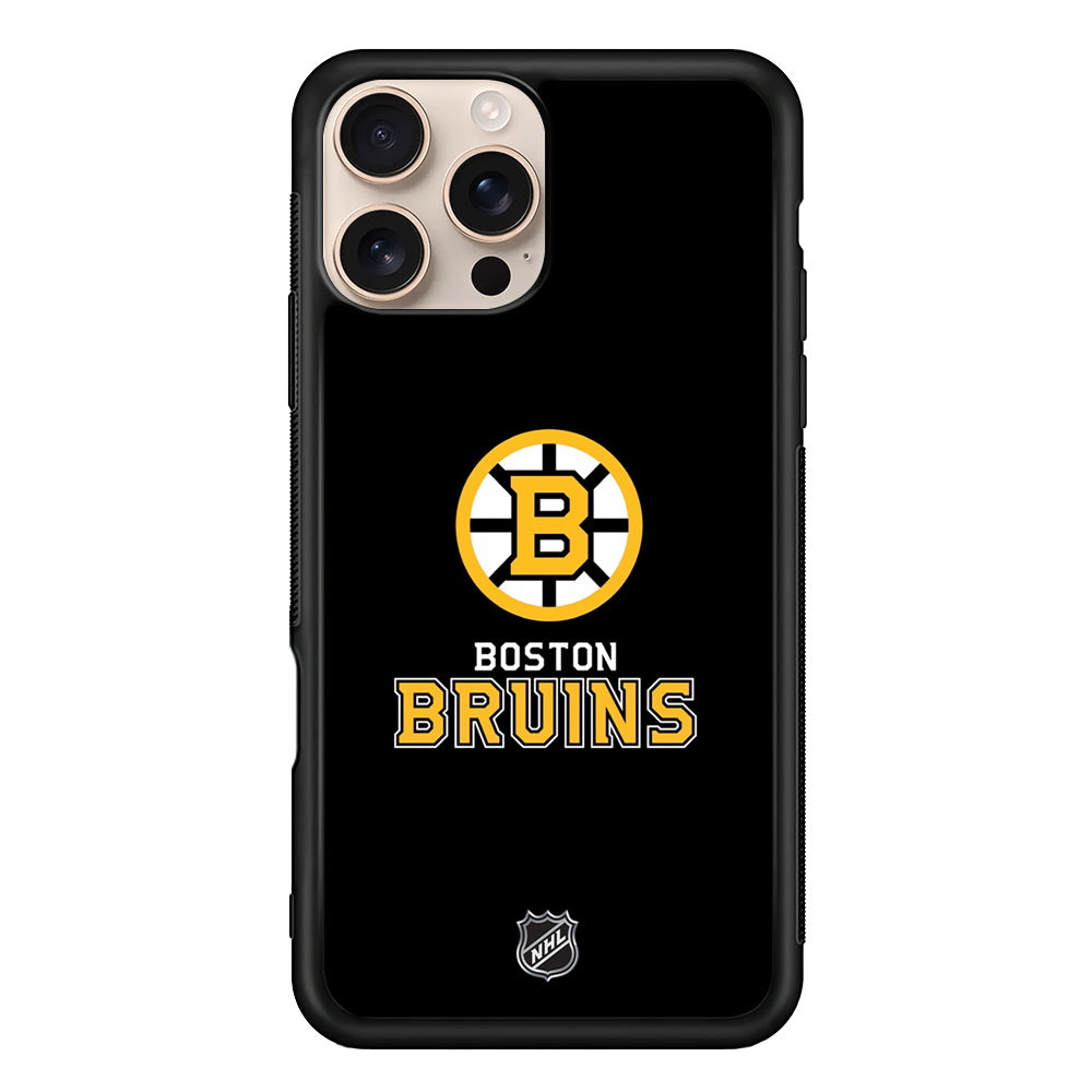 NHL Boston Bruins Black iPhone 16 Pro Case - Altracase