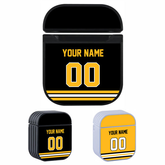 NHL Boston Bruins Custom Jersey Hard Plastic Case For Apple Airpods