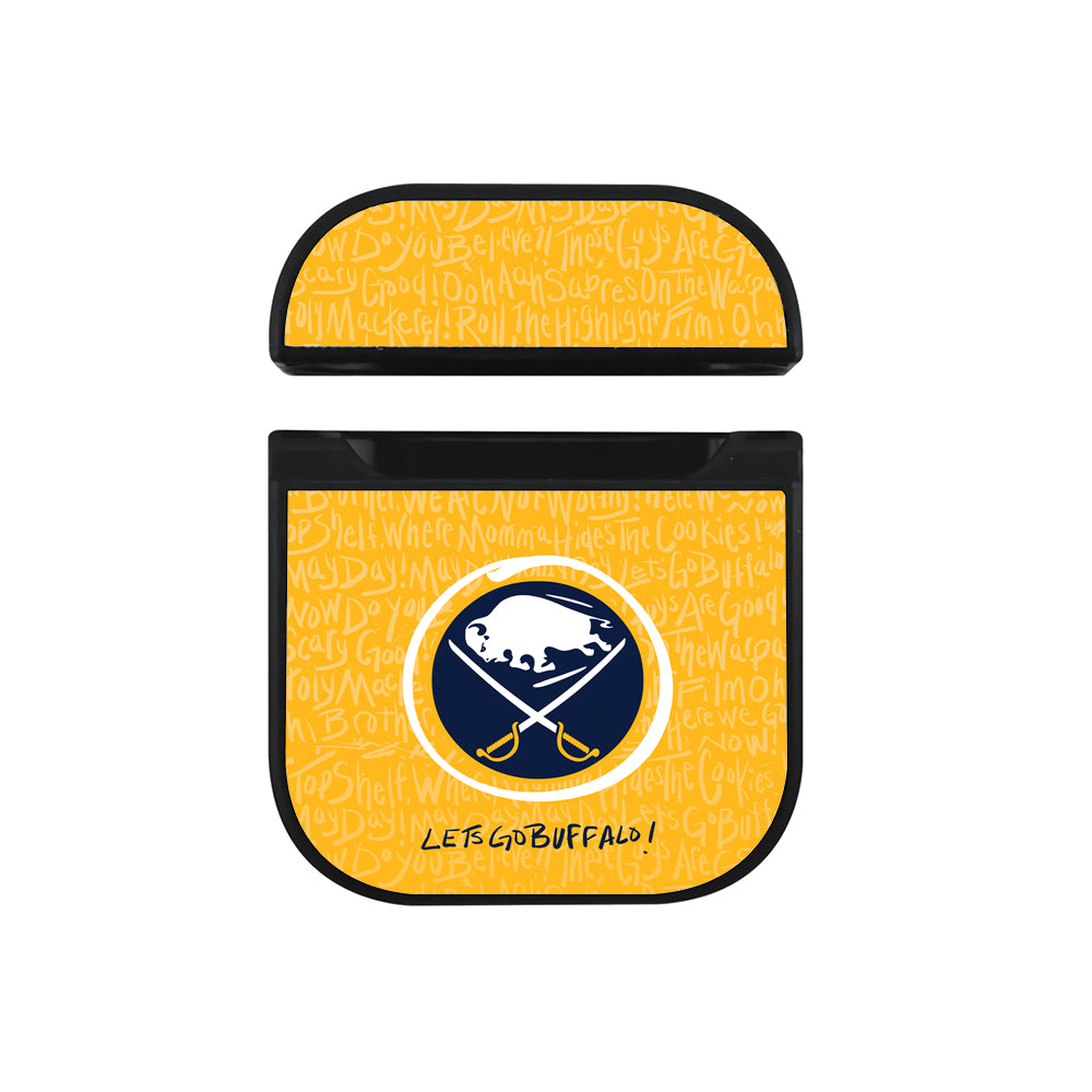 NHL Buffalo Sabres Lets Go Apple AirPods Case-AirPod Case-Black-Altracase