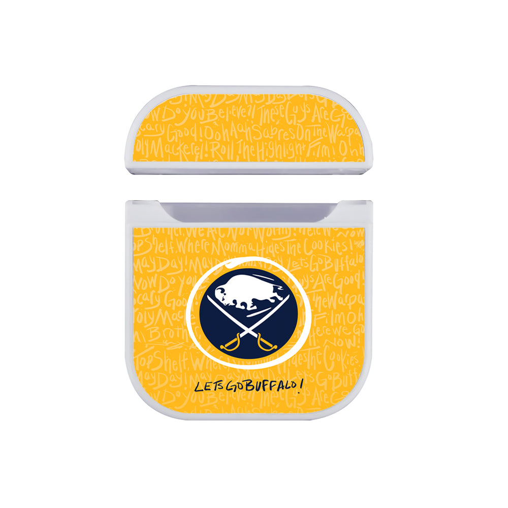 NHL Buffalo Sabres Lets Go Apple AirPods Case-AirPod Case-White-Altracase