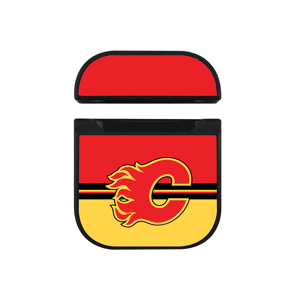 NHL Calgary Flames Logo Apple AirPods Case-AirPod Case-Black-Altracase
