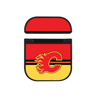 NHL Calgary Flames Logo Apple AirPods Case-AirPod Case-Black-Altracase