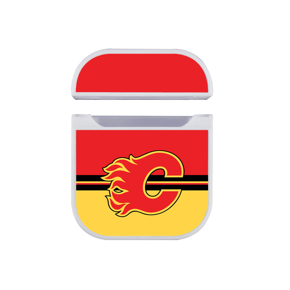 NHL Calgary Flames Logo Apple AirPods Case-AirPod Case-White-Altracase