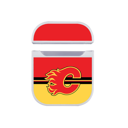 NHL Calgary Flames Logo Apple AirPods Case-AirPod Case-White-Altracase