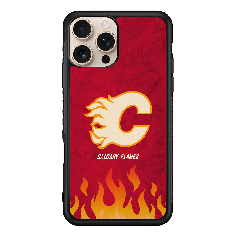NHL Calgary Flames Red Fire iPhone 16 Pro Case - Altracase
