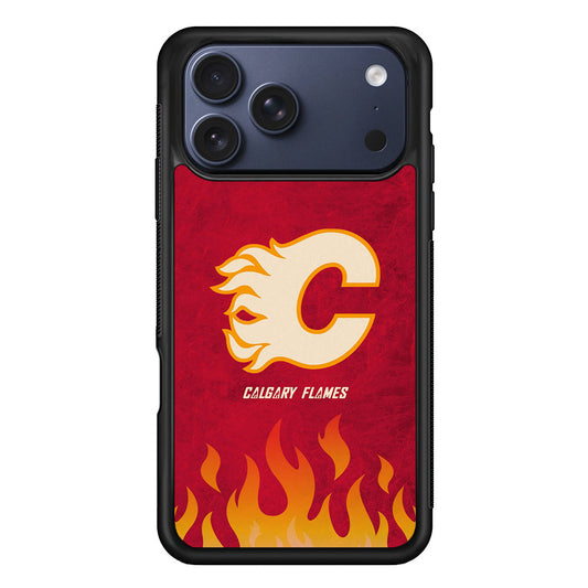 NHL Calgary Flames Red Fire iPhone 17 Pro Max Case - Altracase