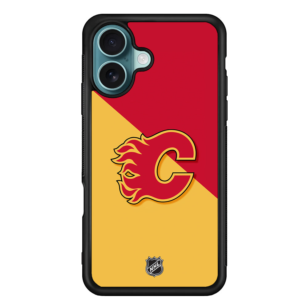 NHL Calgary Flames Red Yellow iPhone 16 Plus Case - Altracase
