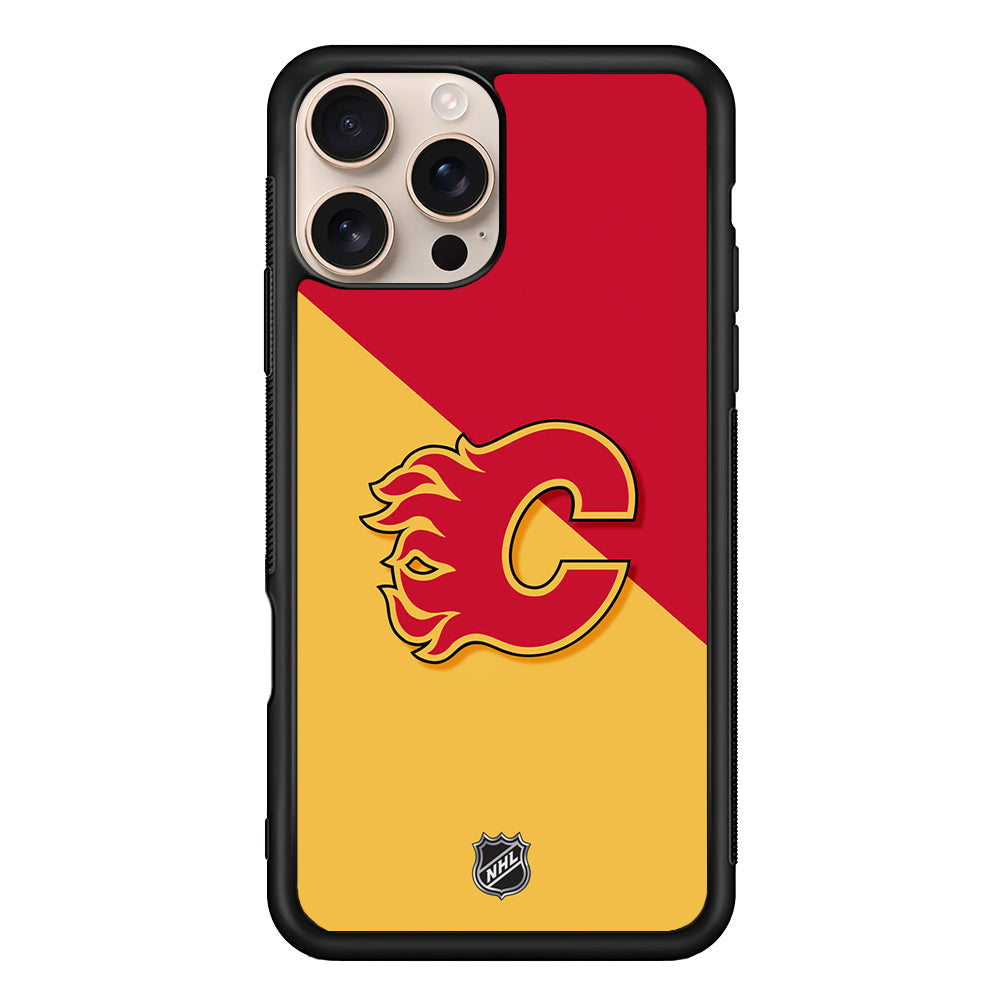 NHL Calgary Flames Red Yellow iPhone 16 Pro Max Case - Altracase