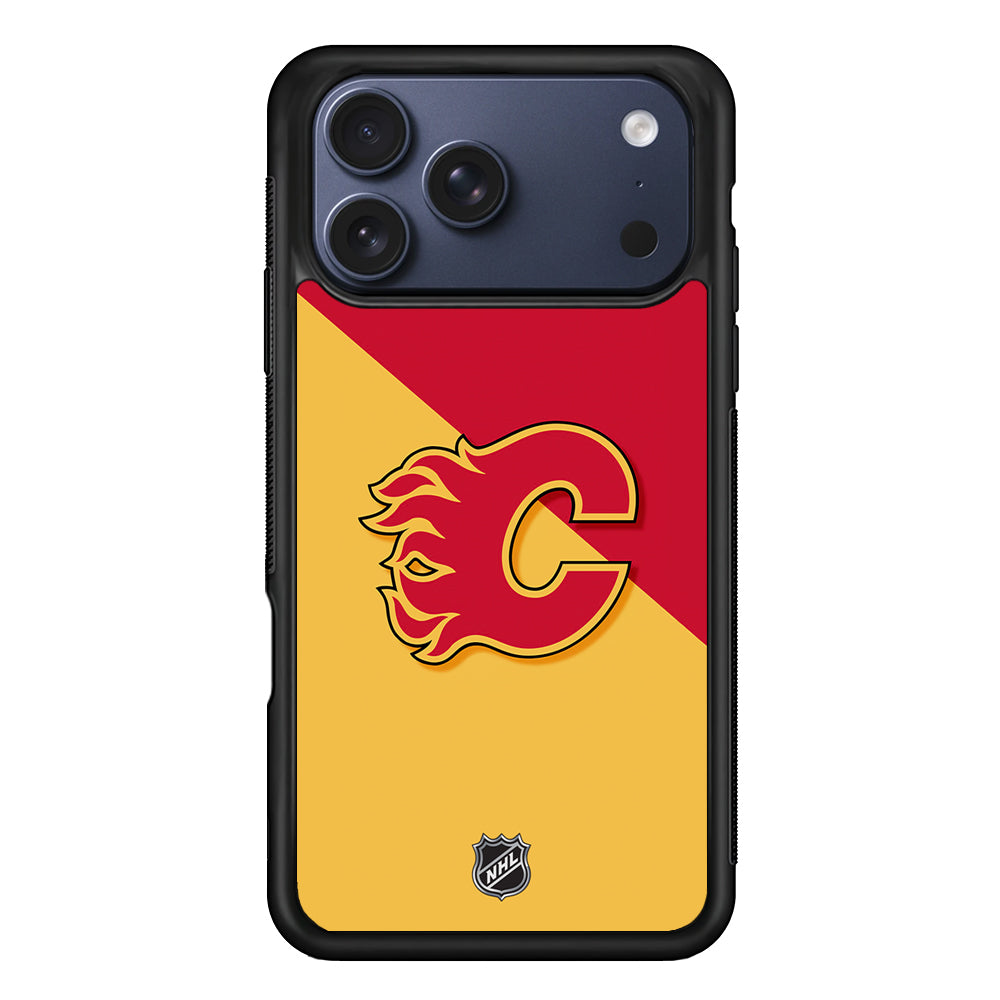 NHL Calgary Flames Red Yellow iPhone 17 Pro Case - Altracase