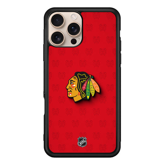 NHL Chicago Blackhawks Pattern iPhone 16 Pro Case - Altracase