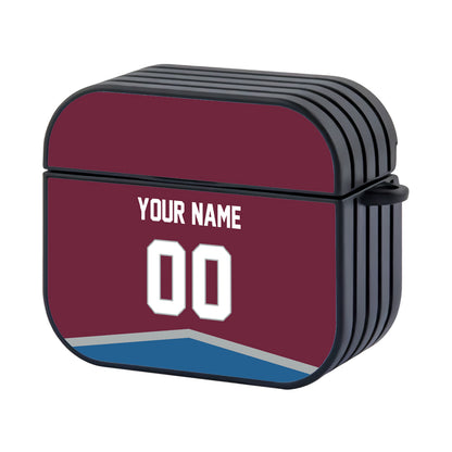 NHL Colorado Avalanche Custom Jersey Hard Plastic Case For Apple Airpods 3