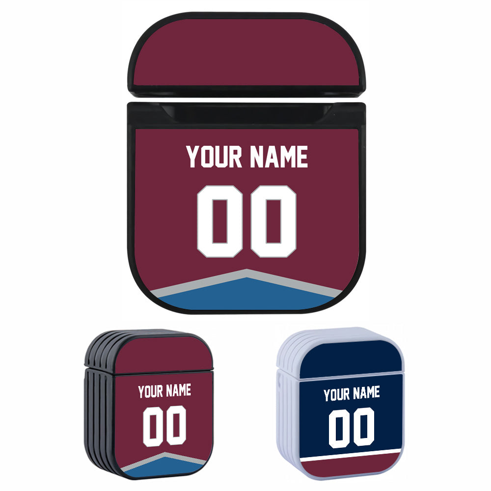 NHL Colorado Avalanche Custom Jersey Hard Plastic Case For Apple Airpods