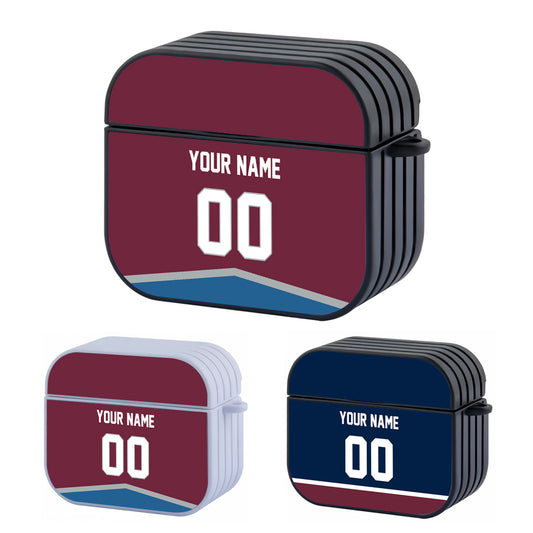 NHL Colorado Avalanche Custom Jersey Hard Plastic Case For Apple Airpods 3