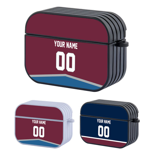 NHL Colorado Avalanche Custom Jersey Hard Plastic Case For Apple Airpods Pro