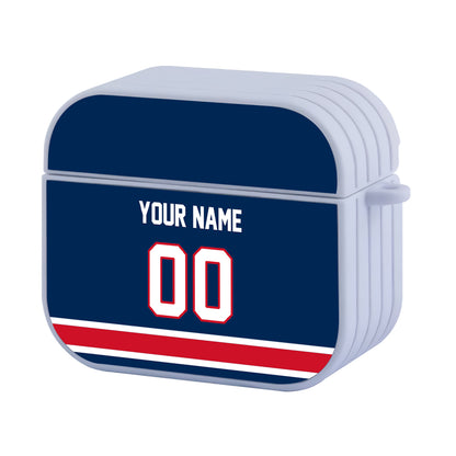 NHL Columbus Blue Jackets Custom Jersey Hard Plastic Case For Apple Airpods 3