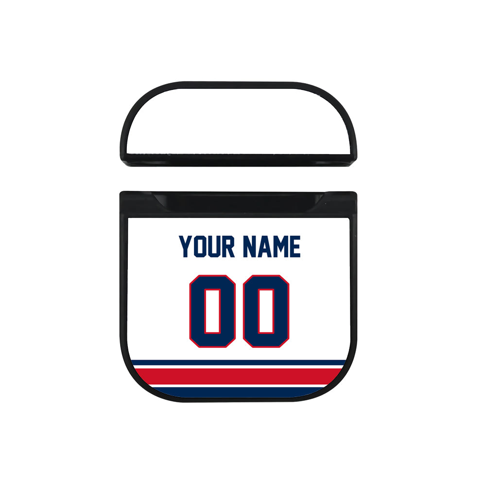 NHL Columbus Blue Jackets Custom Jersey Hard Plastic Case For Apple Airpods
