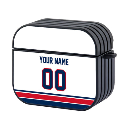 NHL Columbus Blue Jackets Custom Jersey Hard Plastic Case For Apple Airpods 3