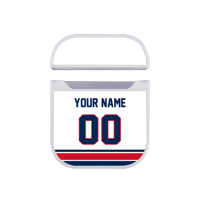 NHL Columbus Blue Jackets Custom Jersey Hard Plastic Case For Apple Airpods