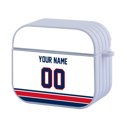 NHL Columbus Blue Jackets Custom Jersey Hard Plastic Case For Apple Airpods 3