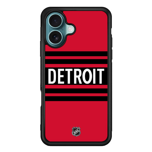 NHL Detroit Red Wings Red Black iPhone 16 Case - Altracase