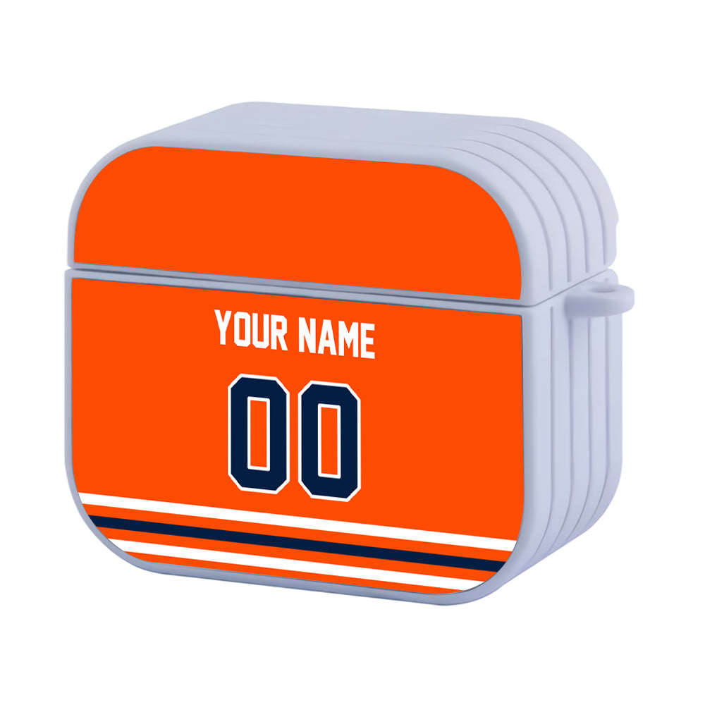 NHL Edmonton Oilers Custom Jersey Hard Plastic Case For Apple Airpods 3